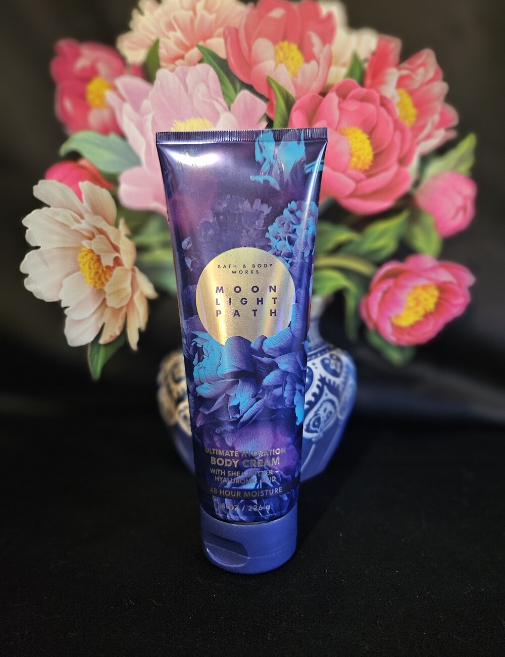 NWT Bath & Body Works Moonlight Path Body Cream - Purple & Blue